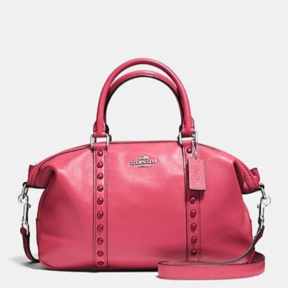 Coach Handbags - Coach, Pink Studded Central Satchel EXCELLENT CONDITION, NO CALL OUTS!!